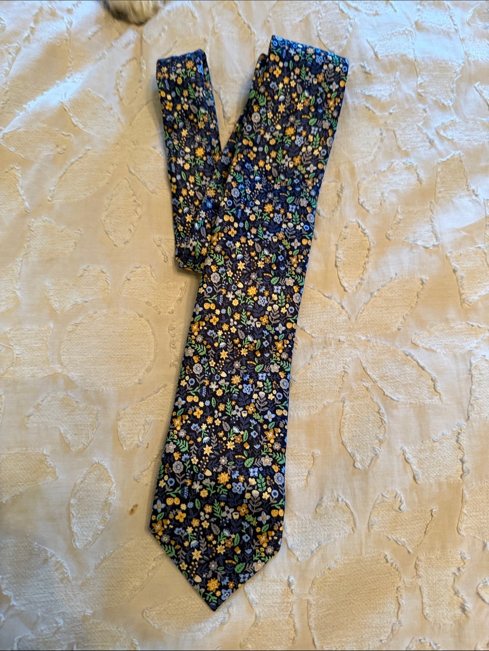 Burma Bibas Floral Patterned Silk Necktie
